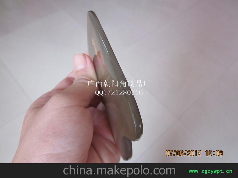 精品手工白水牛角刮痧梳/刮痧片/刮痧板图2