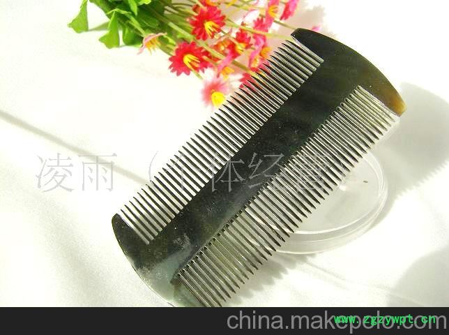 批发供应天然黑牛角梳，牛角篦子