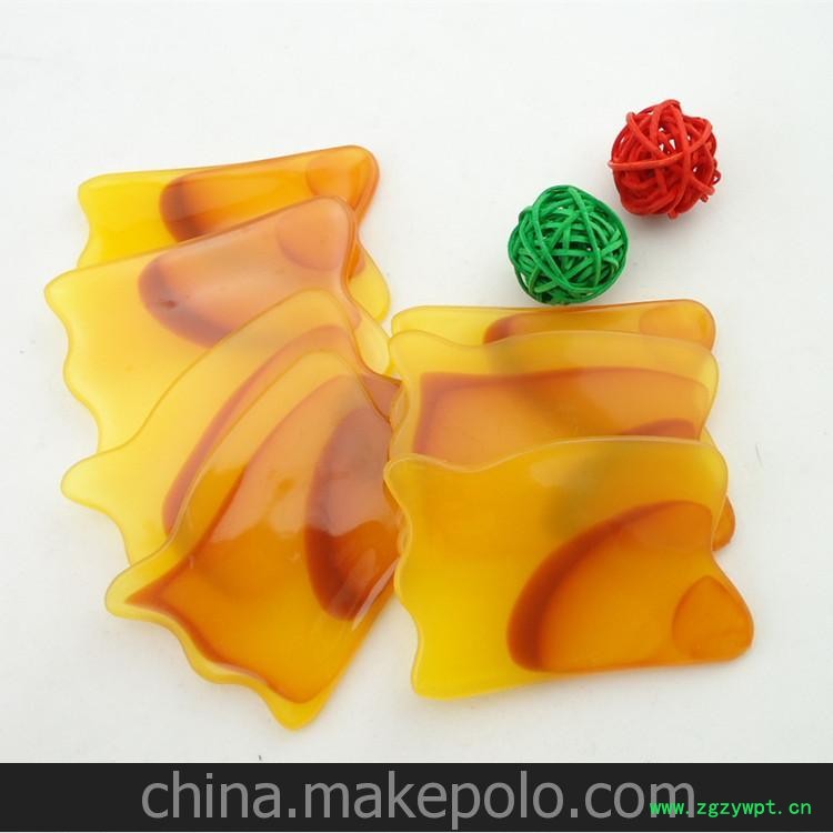 牛筋牛角脸部刮痧板多功能美体牛筋 黑色和黄色图2