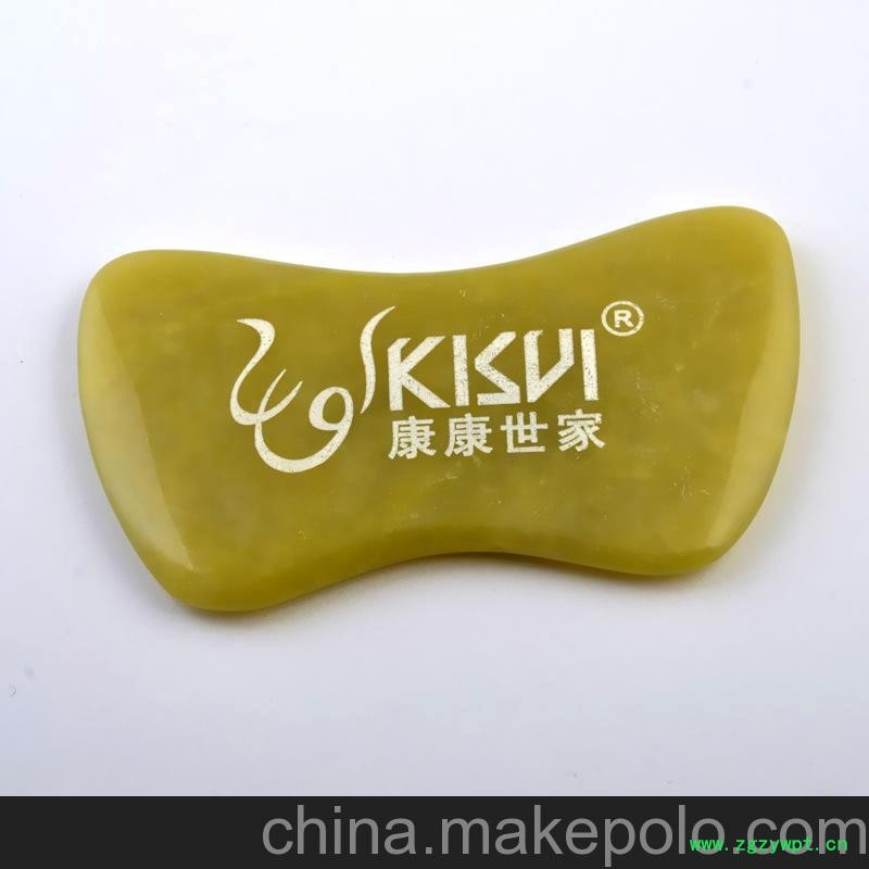 kisvi珠宝品牌工厂白玉橄榄玉黑曜石保健刮痧板批发图2