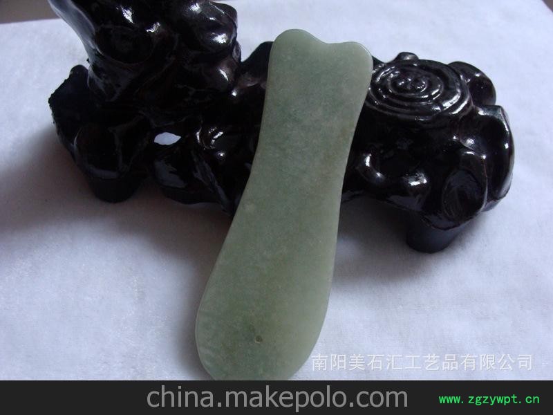 美石汇 礼品工艺品东北岫玉-女性必备时尚美容刮痧板图6