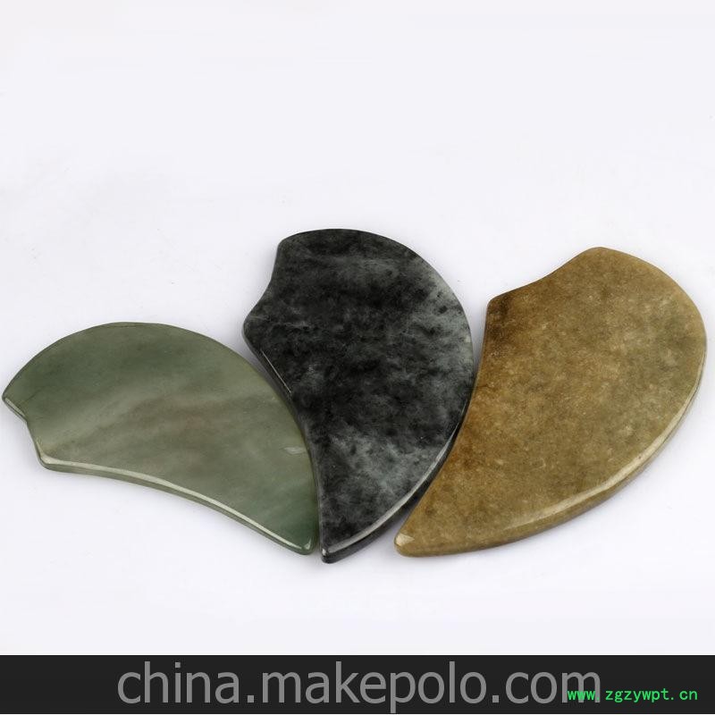 站言 天然翡翠A货玉石刮痧片 保健翡翠刮痧板 养生必备 居家用品图2