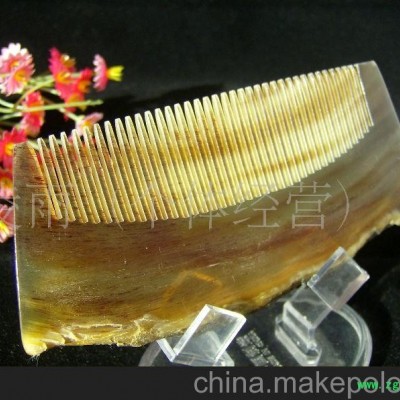 批发供应天然边角黄牛角梳12cm，牛角制品批发