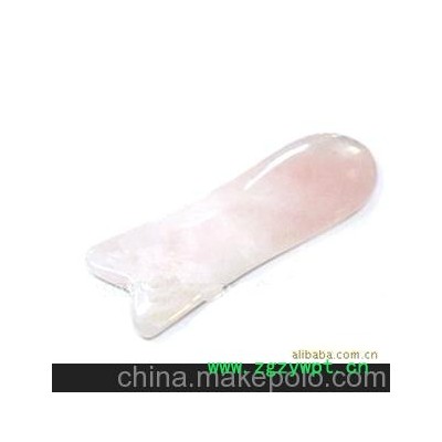 鱼尾型粉色水晶刮痧板 美容刮痧板 排毒、活血、祛斑