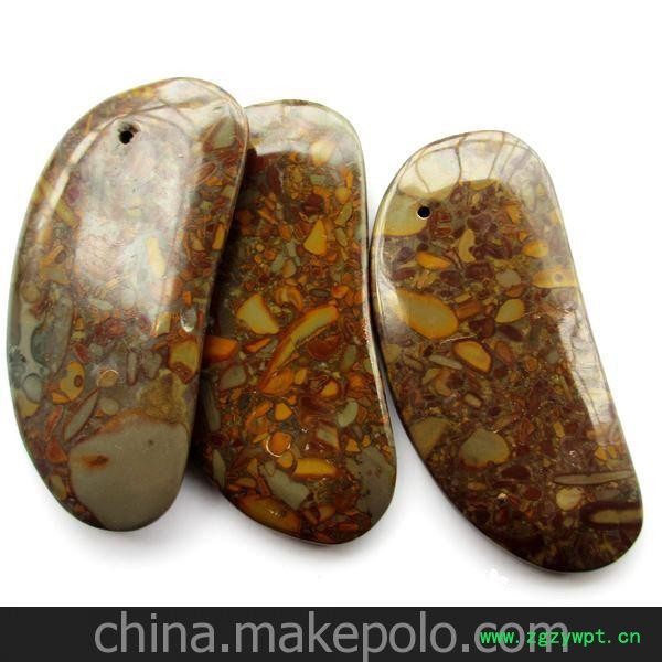 批发供应天然五彩女娲石肾形刮痧板 玉器健身 女娲石刮痧板图2