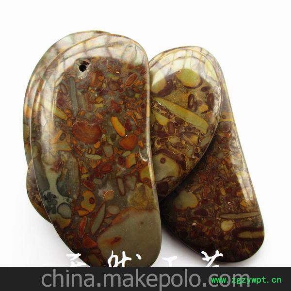 批发供应天然五彩女娲石肾形刮痧板 玉器健身 女娲石刮痧板图3