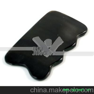 天然牛角刮痧板（大四方带波浪）