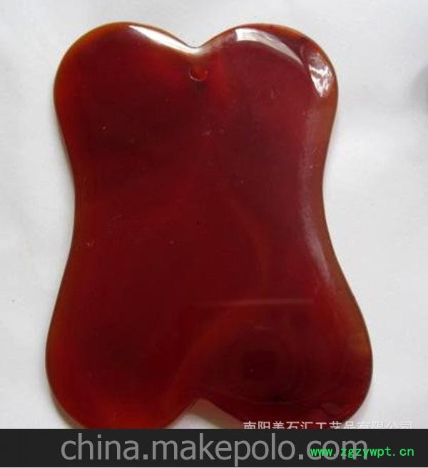 美石汇 供应天然精品巴西玛瑙-女性必备时尚美容刮痧板图5
