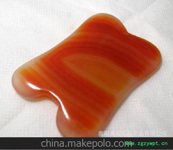 美石汇 供应天然精品巴西玛瑙-女性必备时尚美容刮痧板图4