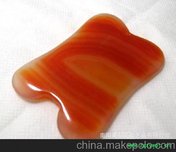 美石汇 供应天然精品巴西玛瑙-女性必备时尚美容刮痧板图3