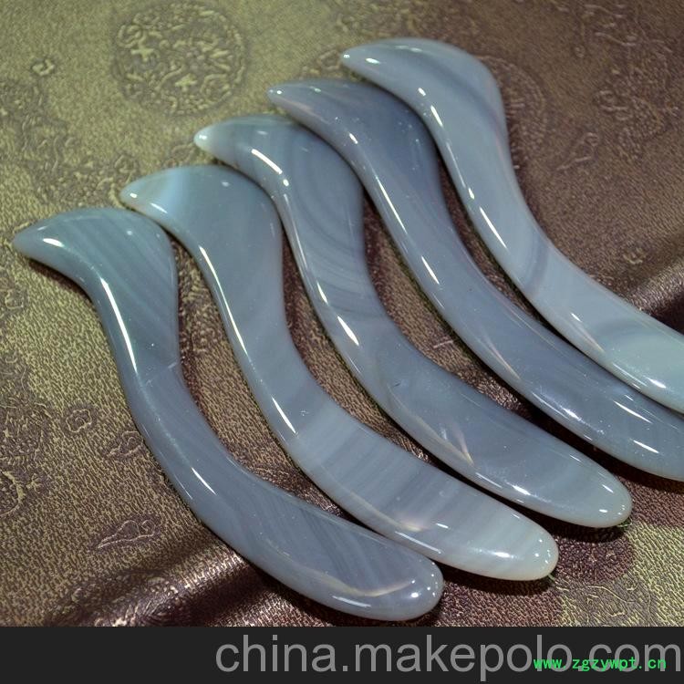 天然巴西灰玛瑙刮痧板按摩棒美容保健环保厂家直销低价特批工艺品图3