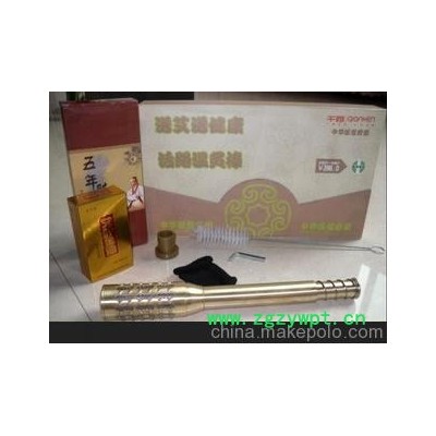 最新精装艾灸棒礼盒 千恒精装纯铜特大温灸棒 7件套