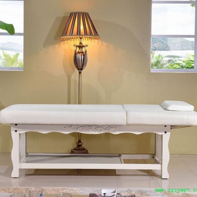 欧式新款 实木雕花美容按摩床 美容院养生推拿直销可定制