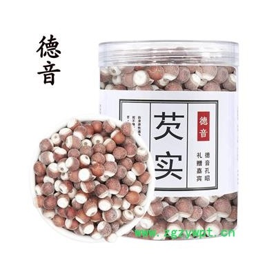 德音中药材批发芡实350克罐装产地货源带皮红芡实