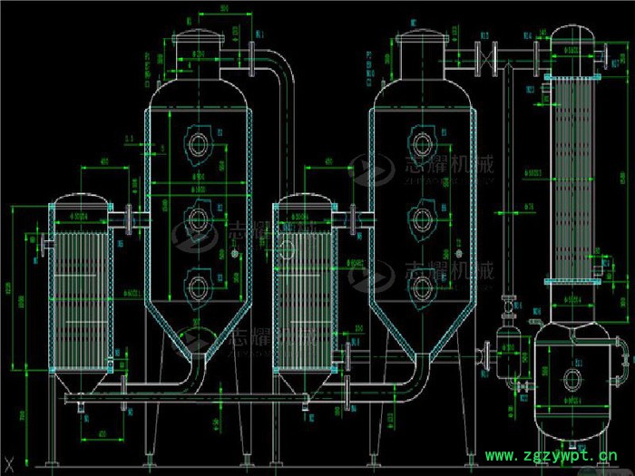 温州志耀2000L 中药双效浓缩器 药液二效浓缩器 中药节能浓缩器 中药外循环浓缩器 高效浓缩器