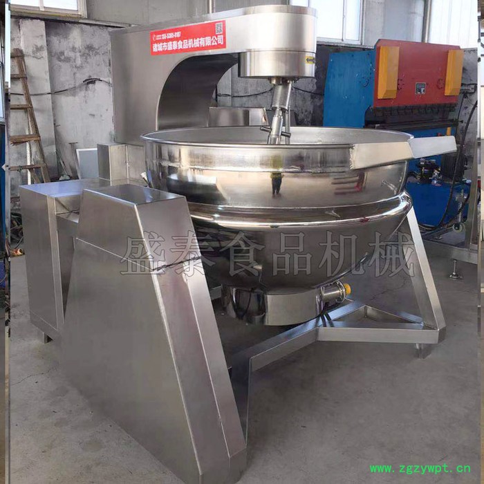 盛泰100L-600L蒸汽炒锅 自动搅拌药膏加热熬制锅 中药熬制锅图2
