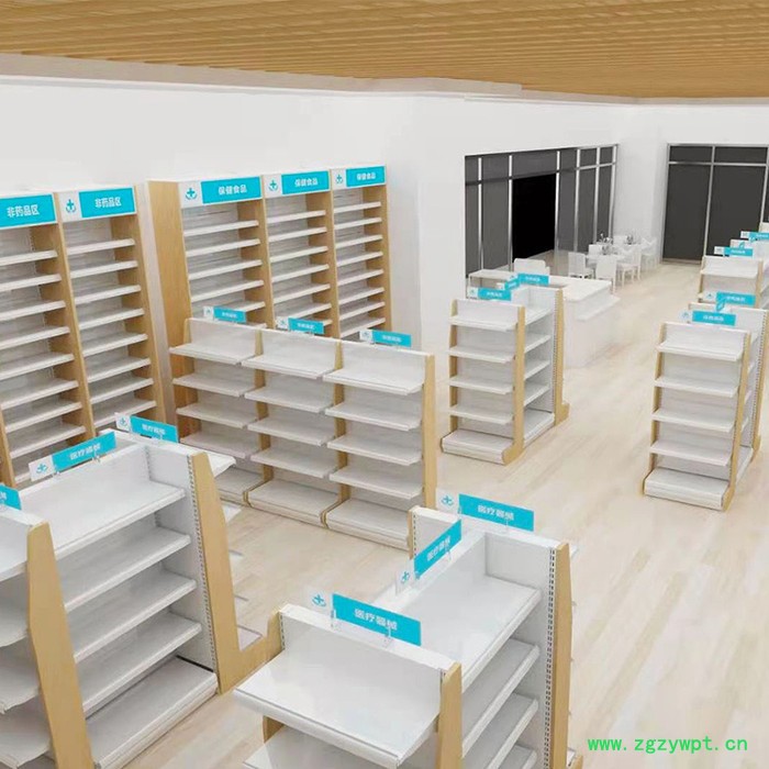 兴力_药店货架_便利店中岛货架_药品陈列货架玻璃柜展架批发图4