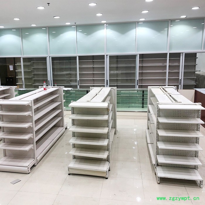 兴力_药店货架_便利店中岛货架_药品陈列货架玻璃柜展架批发图2