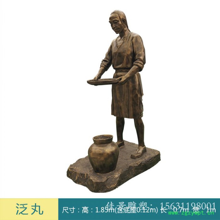 铸铜制药人物雕塑中药文化人物铜雕图2