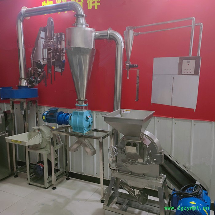 河南嵩赢厂家供应秸秆草料粉碎机500型全自动中药材粉碎机不锈钢中药材磨粉机运行平稳图2