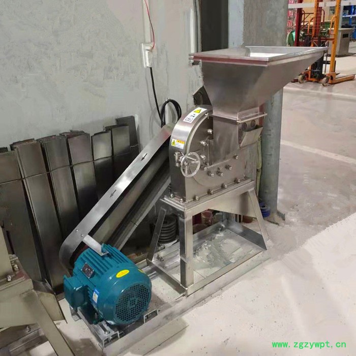 河南嵩赢厂家供应秸秆草料粉碎机500型全自动中药材粉碎机不锈钢中药材磨粉机运行平稳图6