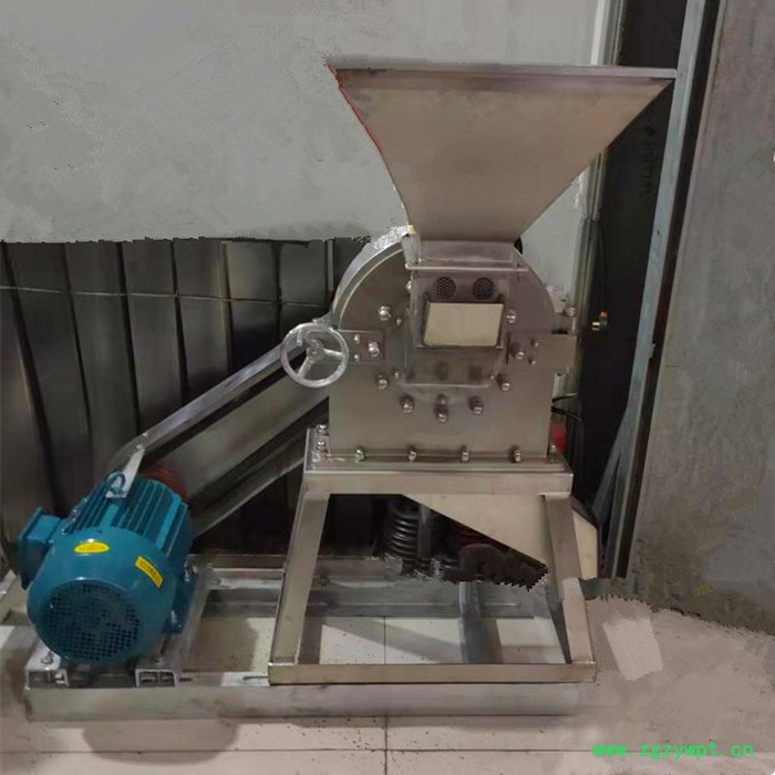 河南嵩赢厂家供应秸秆草料粉碎机500型全自动中药材粉碎机不锈钢中药材磨粉机运行平稳图4