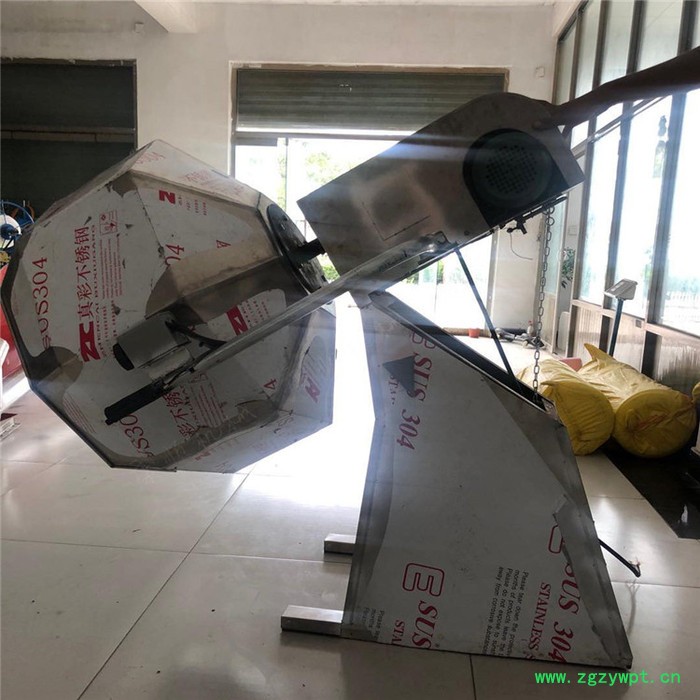 中药粉混合机蝶阀口搅拌机 腰鼓式混合机图7