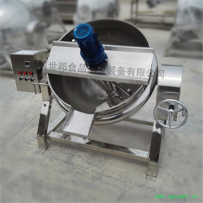 大型中药熬制锅 商用燃气加热夹层锅 电加热夹层锅 搅拌夹层锅图7