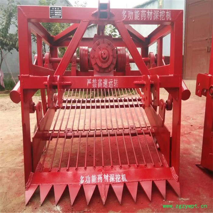 中药材收获机 四轮后置牵引式中药材收获机  皮带传动起药机 晃筛式中药材收获机图4