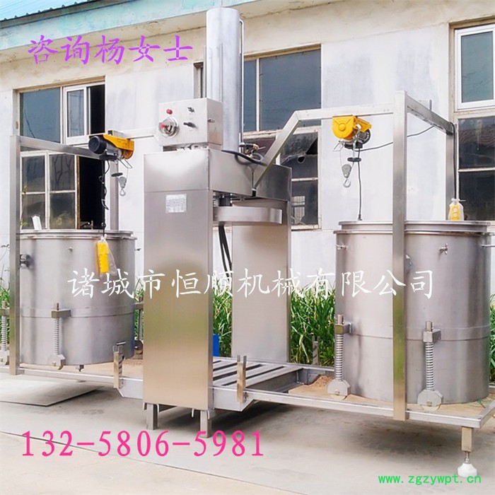 熬煮咖啡豆炼油后过滤脱水压滤机 药食同源中药渣过滤药液压榨机 咖啡渣压榨机图8