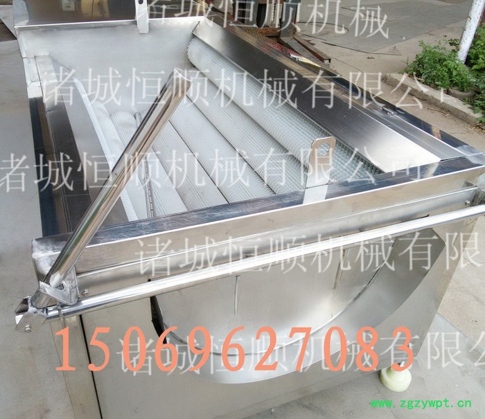 恒顺海鲜根薯类清洗脱皮机  毛刷清洗机 瓜蒌清洗机 中药材清洗机图3