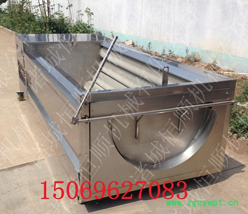 恒顺海鲜根薯类清洗脱皮机  毛刷清洗机 瓜蒌清洗机 中药材清洗机图5