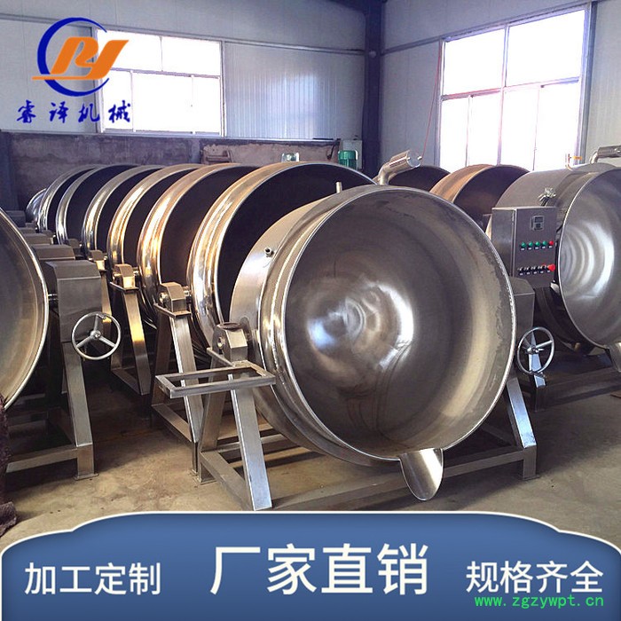 电加热夹层锅 大型中药熬制锅 熟食高压卤煮锅 睿译机械高粘度夹层锅图4