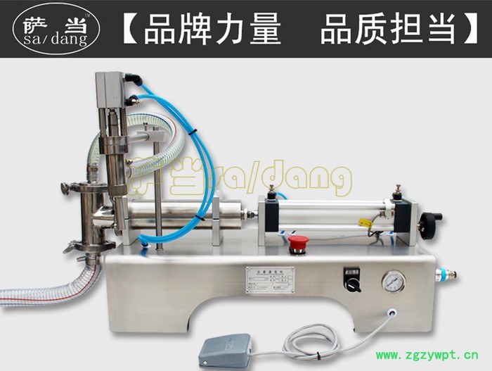 萨当灌装机萨当气动膏体灌装机全自动酱料蜂蜜化妆品定量分装罐装机液体灌装图2