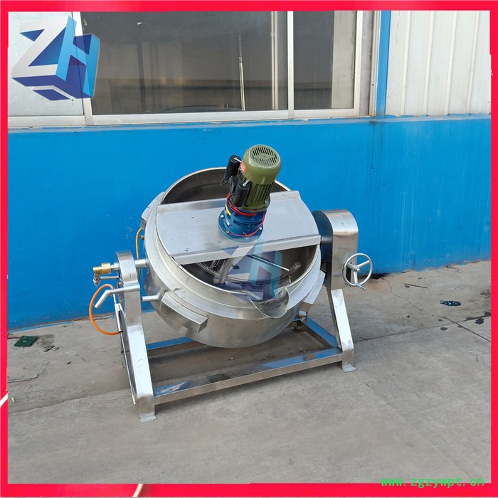 众惠50L 供应商用搅拌加热锅熬糖熬中药夹层锅 燃气加热刮底搅拌不糊底夹层锅图4