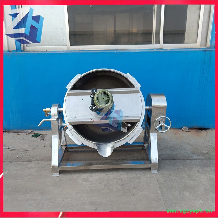 众惠50L 供应商用搅拌加热锅熬糖熬中药夹层锅 燃气加热刮底搅拌不糊底夹层锅图3