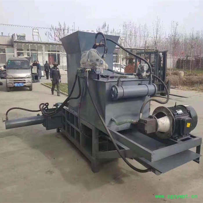 中药材棉花装袋压块机 江苏立式液压打包机 秸秆稻草 枯叶压块机图6