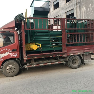 中药材棉花装袋压块机 江苏立式液压打包机 秸秆稻草 枯叶压块机