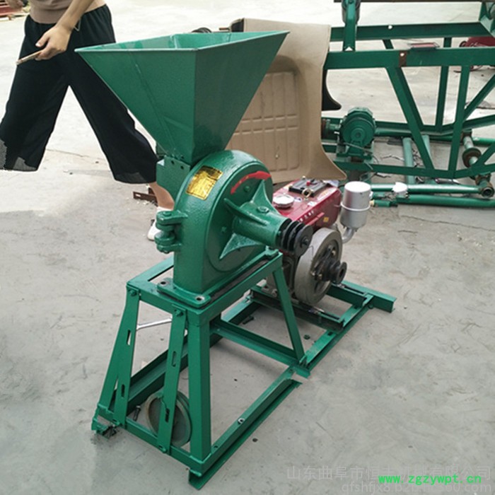 恒丰 自吸式齿盘粉碎机饲料多用型杂粮加工粉碎机家用中药粉碎机图2