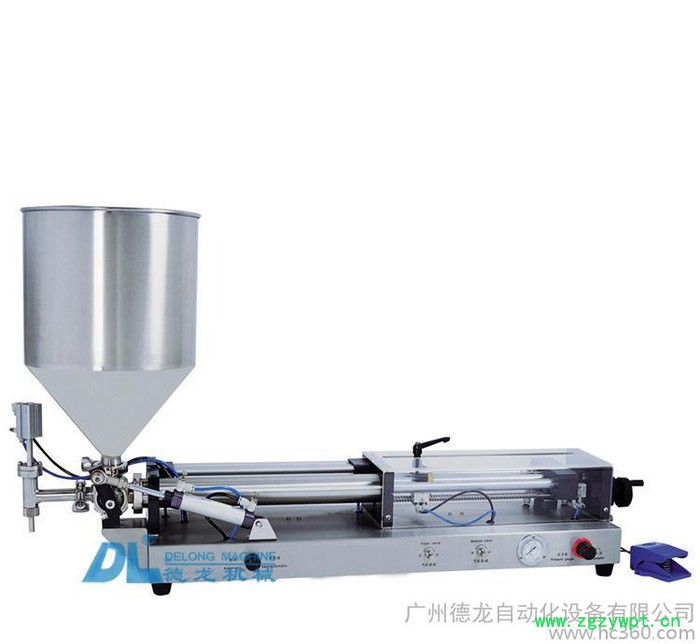 德龙气动液体灌装机 半自动粘性液体灌装机 纯气动定量液体灌装图2