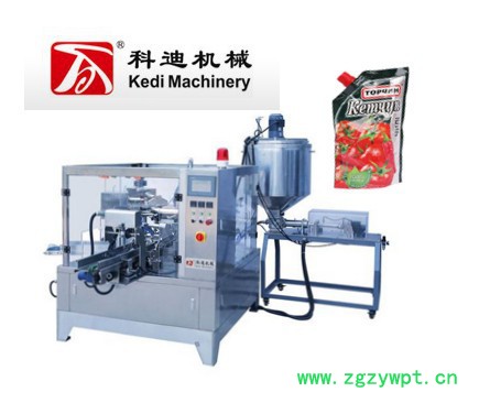 **科迪全自动给袋式包装机组 液体灌装机 包装机械 食品包装机 番茄酱豆瓣酱果酱辣椒酱
