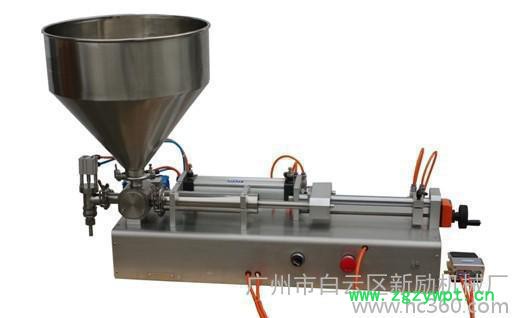 卧式气动液体灌装机 单头液体定量灌装机 卧式半自动气压灌装机图3