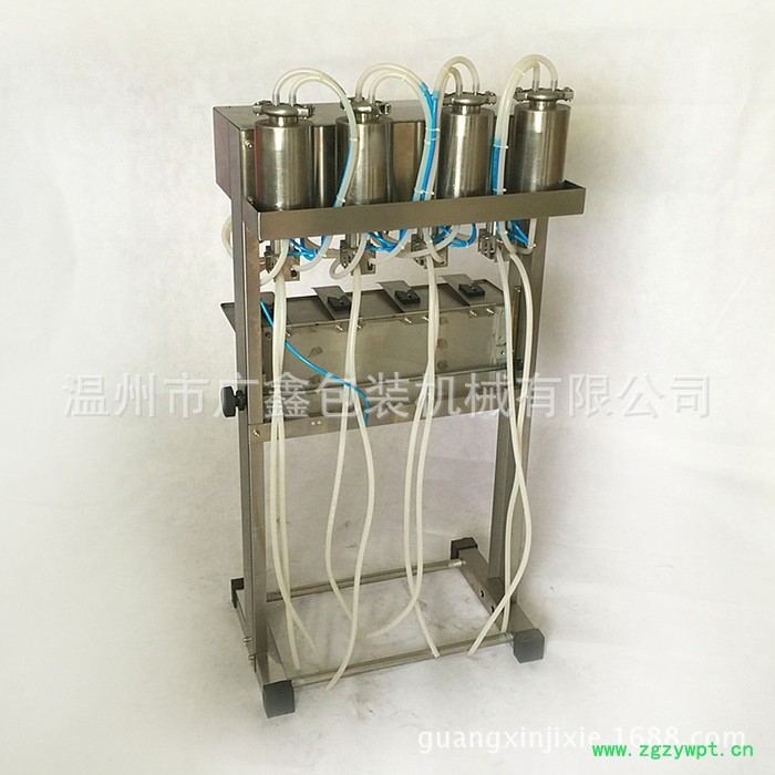 直销气动四豌水灌装机 口服液花露水饮料食品液体灌装机图3