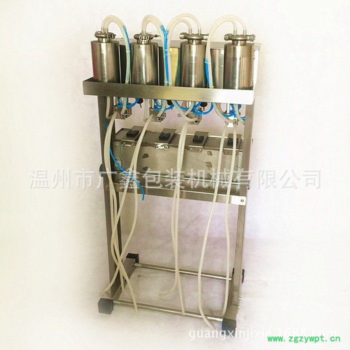 直销气动四豌水灌装机 口服液花露水饮料食品液体灌装机图2