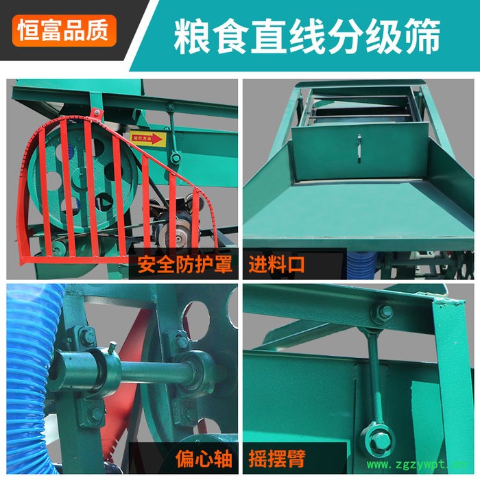新恒富 饲料颗粒振动筛 中药材杂质分离筛 农用电动粮食风选机 荞麦壳分级直线筛图2