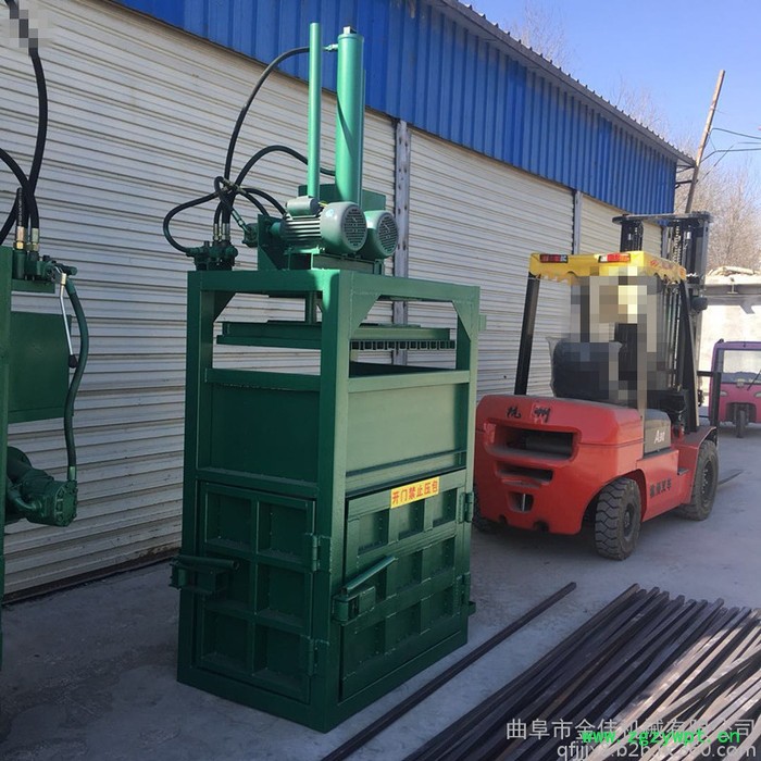 金佳机械废纸立式液压打包机 矿泉水瓶打包压块机 半自动中药材打包机图5