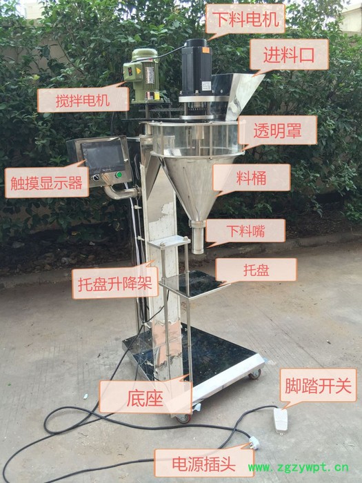 中凯机械ZK-B3C 粉剂灌装机 直螺杆粉剂定量灌装机 脚踏式粉剂灌装机 PLC灌装机图3