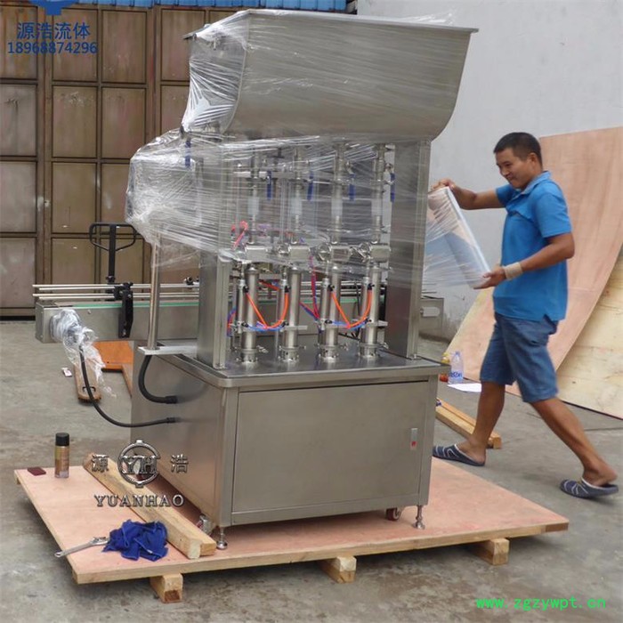 全自动膏体灌装机 全自动辣椒酱灌装机 番茄酱洗洁精蜂蜜灌装线图3