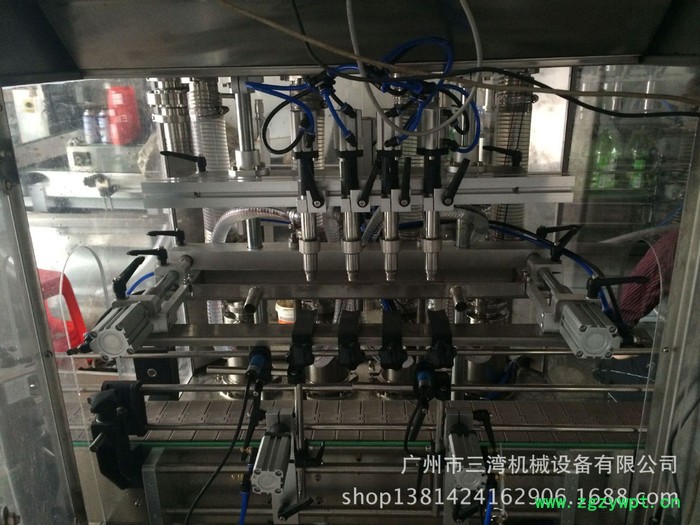 三湾机械w-0灌装机贴标机厂家直供全自动液体油类膏体灌装机防冻液润滑油灌灌装锁盖生产线充填机全自动贴标机双面圆瓶贴标机图6