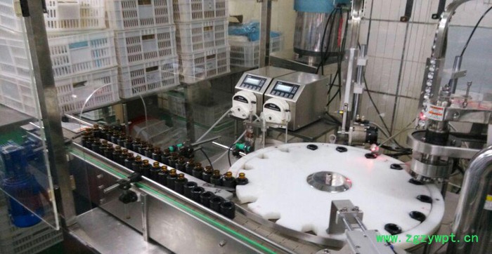 西林瓶液体灌装机 口服液灌装下内塞扎盖一体机 风油精 护发精油图2